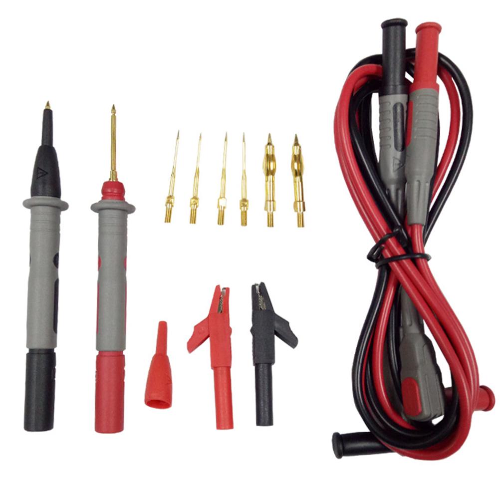 Gasea 16pcs Multifunction Digital Multimeter Probe Test Leads Cable Kits Alligator Clip Banana Plug Multimeter Test Tool Set