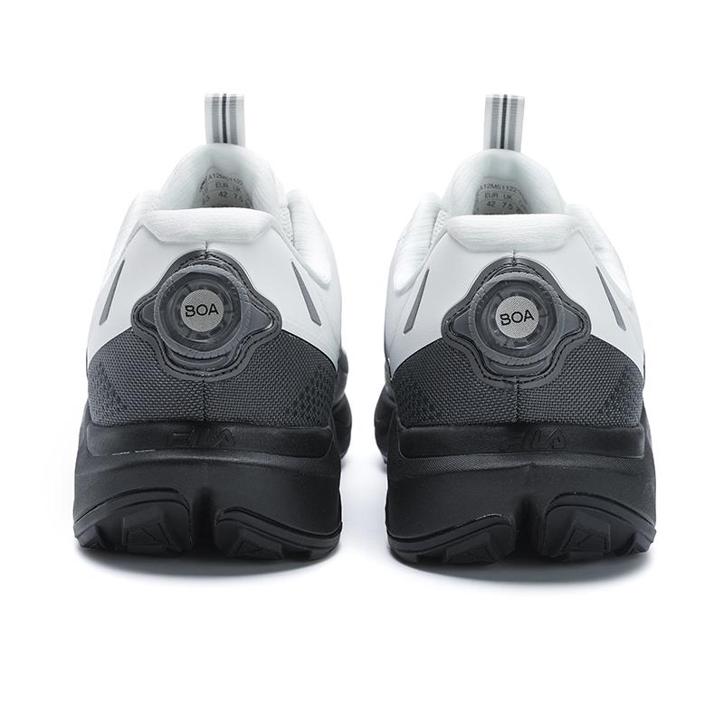 FILA BOA WOLF Slip Resistant Coverage Support Balance Low top Trail Running Shoes Men's White Gray A12M511221FBW