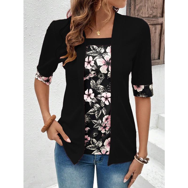 IHUASU Women's Fashion Casual Short Sleeve Blouses & Shirts