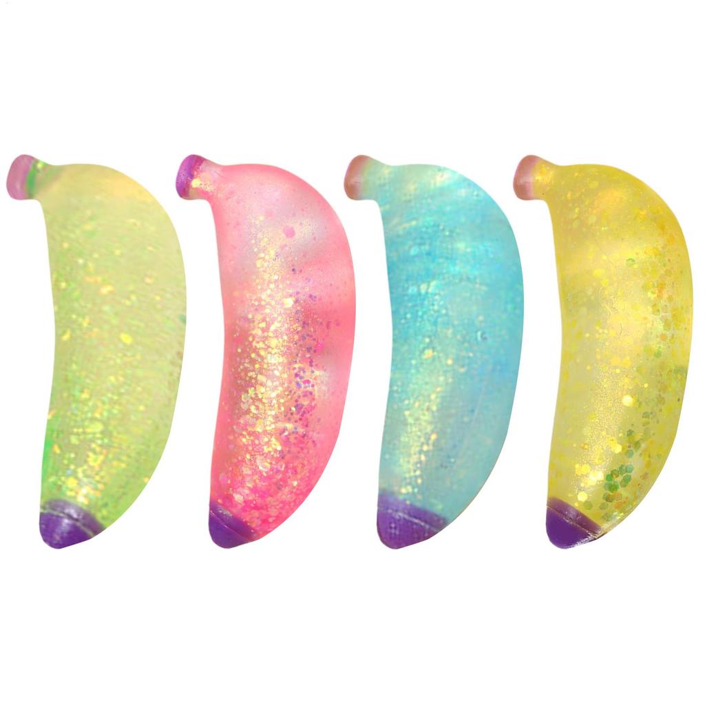 Squeeze Toys for Kids Soft Silicone Relief Slow Rising Novelty Banana Adults Relief Toys for Boys Girls Child Teens Adults