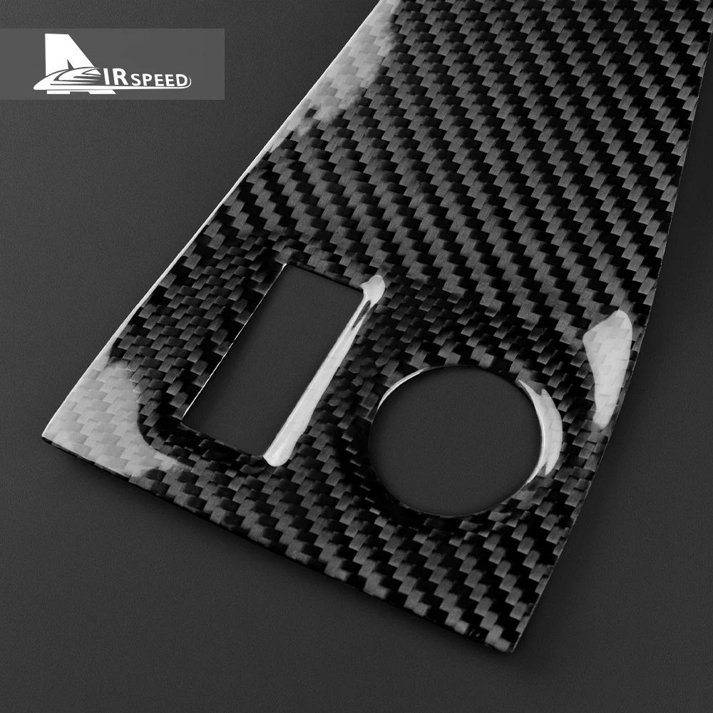 For BMW Mini Cooper S F65 F66 F67 2024 2025 Car Cigarette Lighter USB AUX Panel Console Cover Sticker Interior Real Carbon Fiber