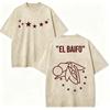 Vintage Washed Quevedo 2026 New Album El Baifo Tshirt High Street Fashion Trend Tshirts Men Women Casual Loose Cotton T Shirt