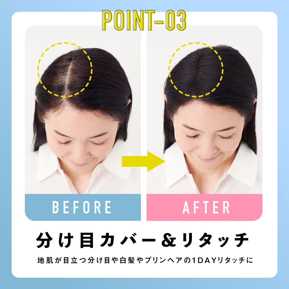 Areva Hair Thinning Hair Gray Hair 14g Foundation, Concealer, Concealer, Retouching, Unisex, Waterproof, (Natural Black)