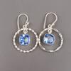 Tanzanite Gemstone 925 Sterling Silver Women's Jewelry Handmade Earrings 1.60" EE-60-2