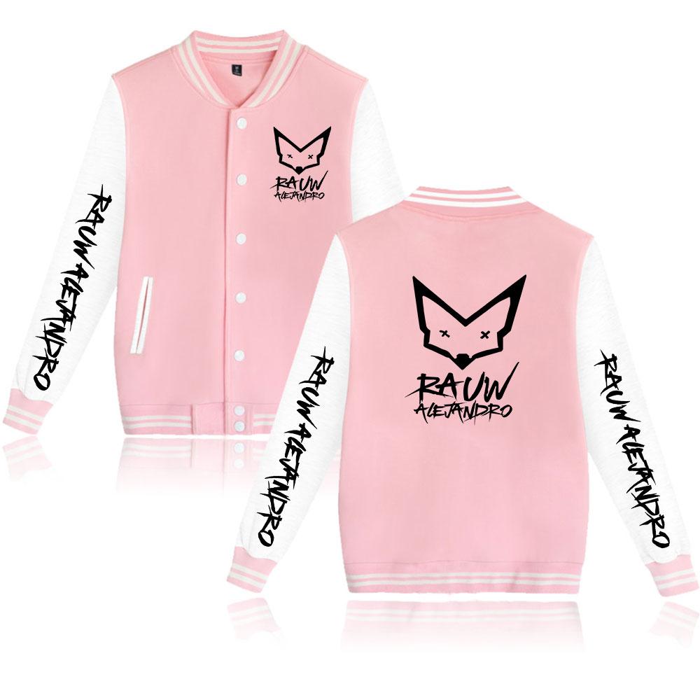 

Rauw Alejandro Графический принт Мужчины Женщины Хип-хоп Куртка Пальто Толстовки Толстовка Бейсбольная форма Уличная одежда Мальчики Девочки Кардиган Топы Одежда XXS розовый