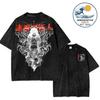 Unisex  Anime Attack on Titan Vintage Washed Graphic Print T-shirt Men Women Casual Oversized Streetwear Hip Hop Fashion Summer New Tee