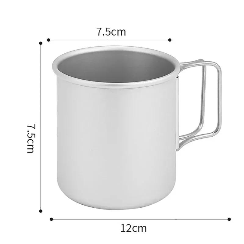 300ML Camping Mug Aluminium Alloy Folding Cup  Hike Mug Ultra-Light Camping Travel Water Cup Outdoor Camping Cookware  taza