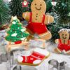 6Pcs Christmas Biscuits Mold Santa Claus Snowflake Christmas Tree Sugar Cookies Baking Tool Stainless Steel Cutting Mold Set
