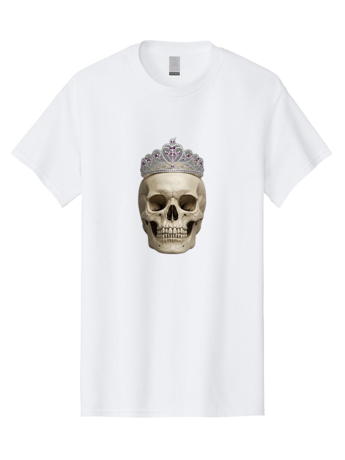 Skull-With-Crown Mens Graphic Tee, 100% Cotton, Casual Summer Wear S