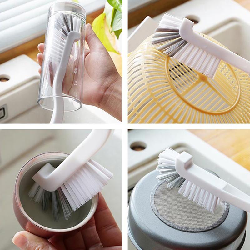 1/3pcs Cleaning Brush Long Handle Milk Bottle Glass Tube Cleaning Brush Plastic Cleaning Dish Brush Household Kitchen Tool