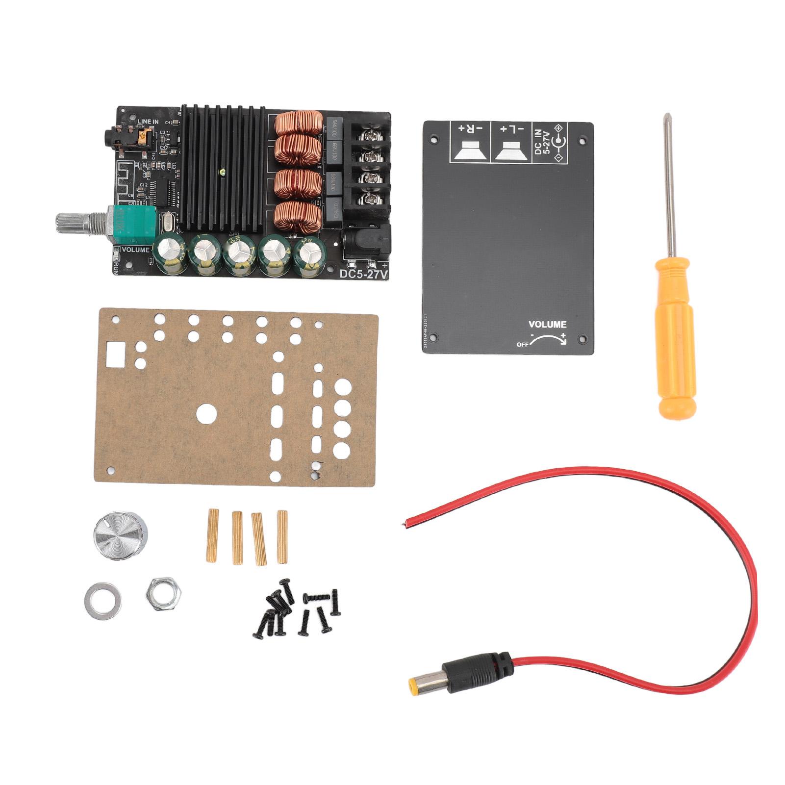 

HiFi Bluetooth Power Amplifier Board Dual TPA3116D2 Chips AUX Bluetooth Dual Input and Dual 100W