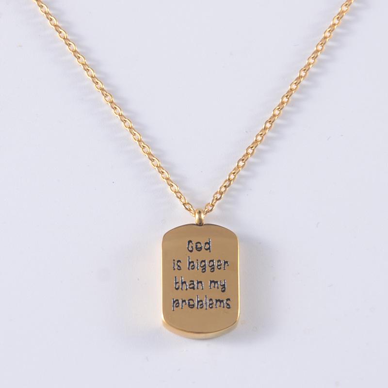 Cross-Border Bestseller: Women s Personalized Stainless Steel Titanium Necklace золотой