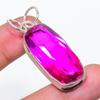 Natural Pink Rubillite Gemstone 925 Sterling Silver Jewelry Pendant 2.01" AP-14108