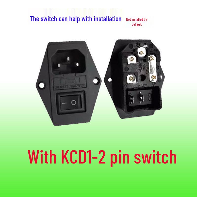 Universal AC Socket with 2-pin, 3-pin, and 4-pin, Switch, and 10A Fuse (Model AC-01A).