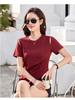 Niche Irregular Hem Shoulder-Baring Women's Short-Sleeve T-Shirt - 2025 Summer Trend