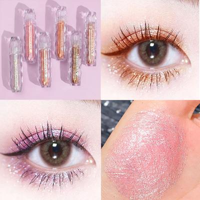 Ombretto perlato con diamante liquido che giace baco da seta liquido illuminante glitter evidenzia ombretto liquido ombretto per trucco scenico