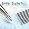 Professional Head Lice Comb Stainless Steel Micro Grooved Spiral Needle Nit Removal Tool for Kids Adult for Home Salon