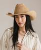 Handgehäkelte Natürliche 100% Baststroh Cowboyhüte für Damen Herren Sommer Breiter Rand Sonnenhüte Outdoor Atmungsaktive Strandkappen