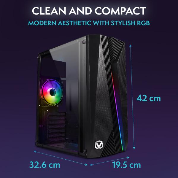 Vibox VI-132 Gaming PC Complet • 22" Écran • Ryzen 3 3200G 4,0 GHz • Radeon Vega 8 • 16GB RAM • 1TB SSD • Linux • WiFi