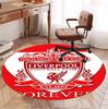 Liverpool F.C Pattern Round Rug, Indoor/Outdoor Mat, for Picnic, Gameroom, Bedroom, Office, Living Room, Home Decor Carpet, Birthday Gift
