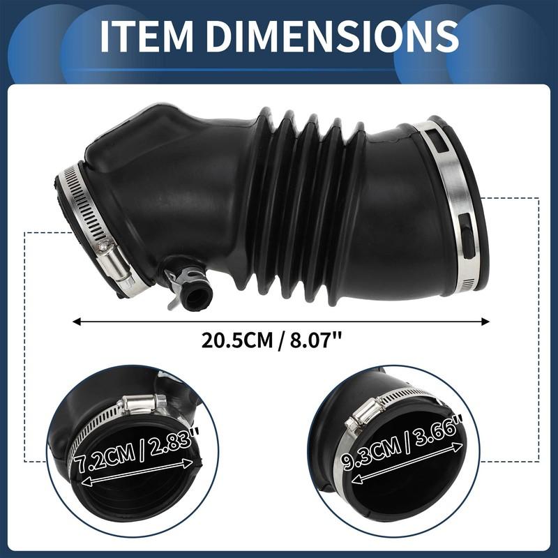 X Autohaux Car Intake Hose Tube with Clamps for Honda Odyssey 2011-2017 Black, 1 Pc
