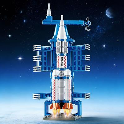Non-Toxic Toylinx 133Pcs Space Rocket Building Blocks Aerospace Stem Toy Movable Launch Brick Construction Set Ideal Gift For Children & Children