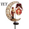 Decorative Pathway Lighting for Patios Solar Christmas Yard Stakes Light, Nutcracker Soldier/Angel/Red Bird/Snowman Outdoor Garden Lamp, Gift