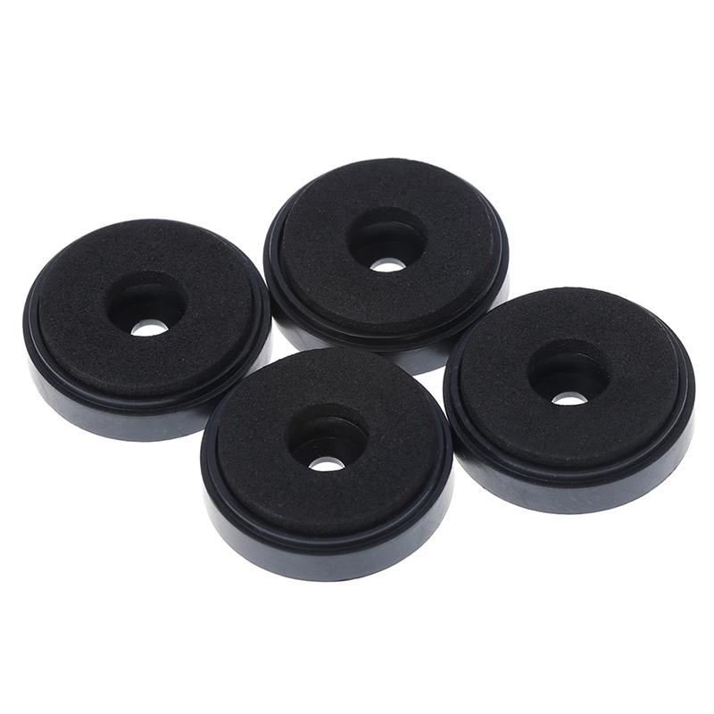 4pcs Durable Black 38mm X 19mm Large Case Speaker Cabinets Rubber Feet Damper Pad Base