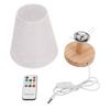 Table Lamp Minimalist Dimmable USB Bedside Lamp with Fabric Lampshade Remote Control for Bedroom Night Stand