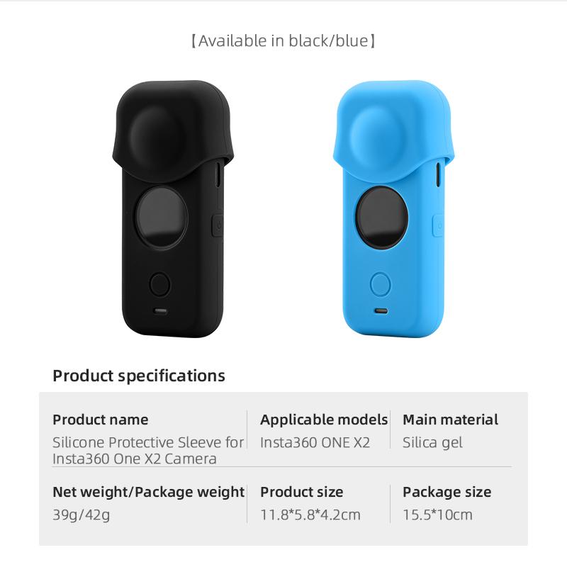 Protective Case Silicone Cover Lens Screen Protector Camera Accessory For Insta360 One X2