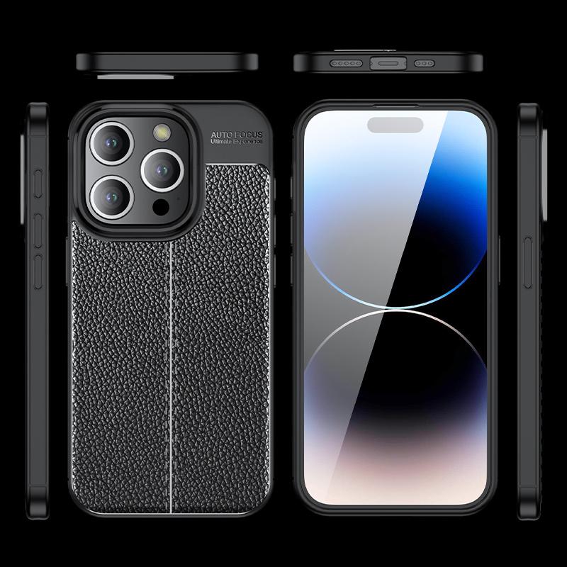 Luxusní kožený design pro iPhone 11 12 13 14 15 Pro Max pouzdro pro iPhone 15 Pro kryt zadní měkké TPU pro pouzdra iPhone 15 Pro Max