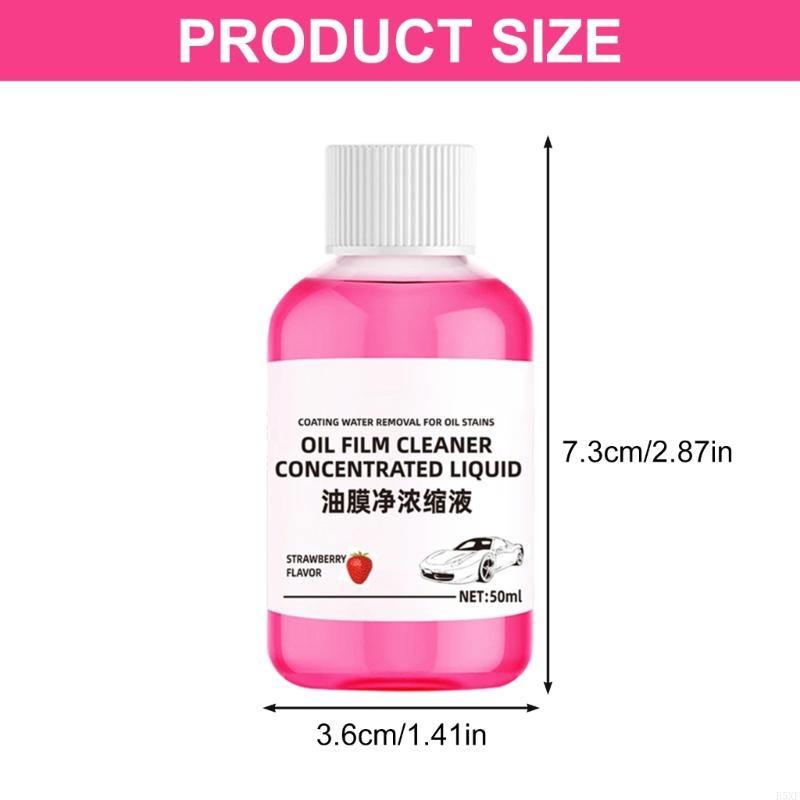 2025 New Car Glass Oil Film Remover Hydrophobic Coating Windshield Cleaning Agent 50ml Detailing Cleaning for Car Home