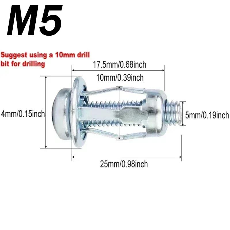 Großhandel Jack-Muttern Schraube Blütenanker Spreizdübel Plattenwand Befestigungselemente Handwerk Befestigungsschraube Bolzen Metall Nietmutter M4 M5 M6