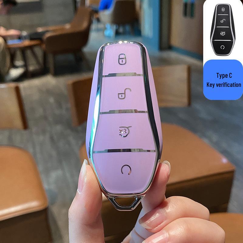 BYD Dolphin Key Case for Han Song, Tang DM-i, Qin Pro/Plus, Yuan, and E2 - Car Shell Buckle Bag.