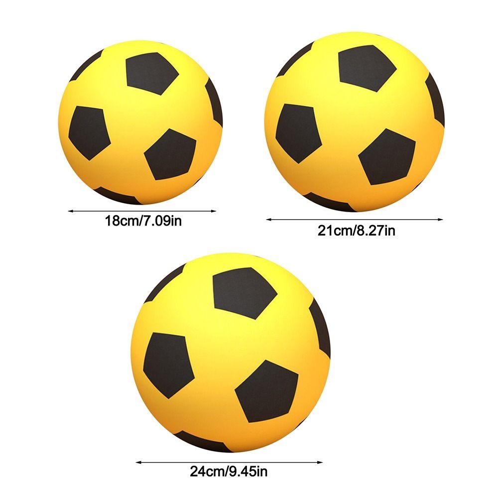High-Elastic Silent Football Easy To Grip Lightweight Low Noise Foam Soccer Ball 18/21/24CM Low Noise Indoor Training Ball