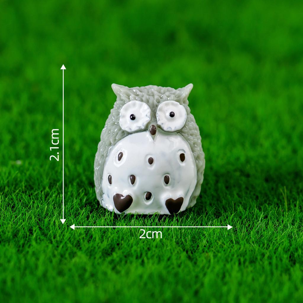 Large Resin Owl Figurine Cute Cartoon Animal Decor Ideal For Diy Garden Miniature