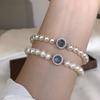 French Style Aquamarine Bracelet for Women, Ins Light Luxury Niche Design, Elegant Best Friend Birthday Gift