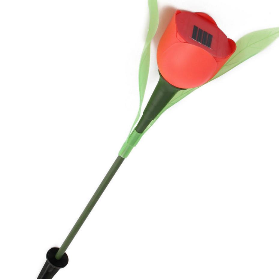 

Solar Tulip Lights Fashion Simple Garden Lawn Delicately Decorated Lights Led червоний