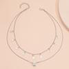 European and American Fashion Temperament Simple Star Five-pointed Star Pendant Necklace Personalized Diamond Necklace Multi-layer Collarbone Chain