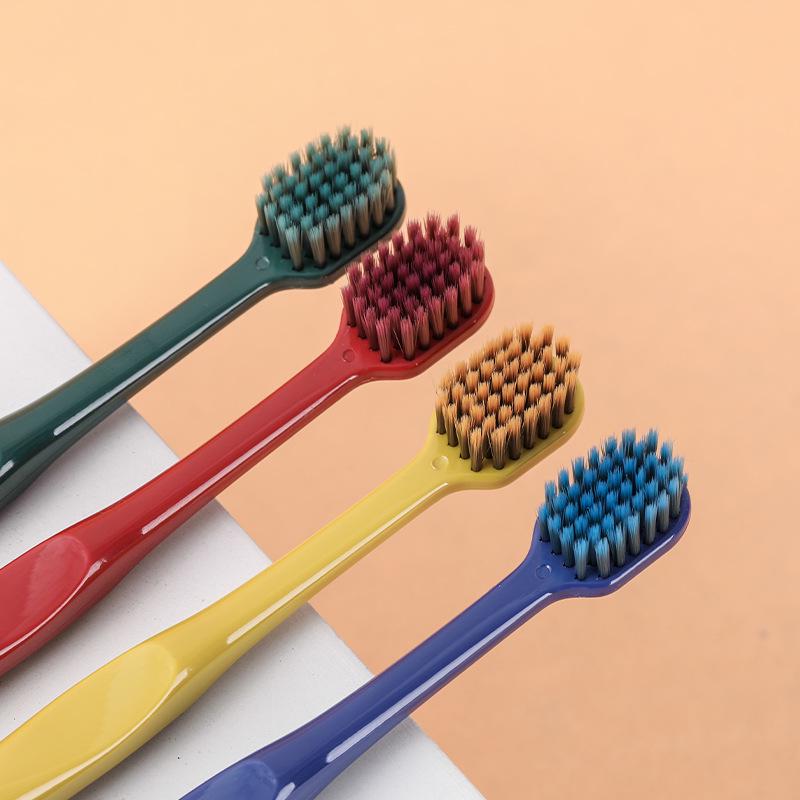 Douyin-Inspired Soft Bristle Toothbrush Set: Korean & Japanese Style, Wide Head, 2-Piece Macaron Design for Couples