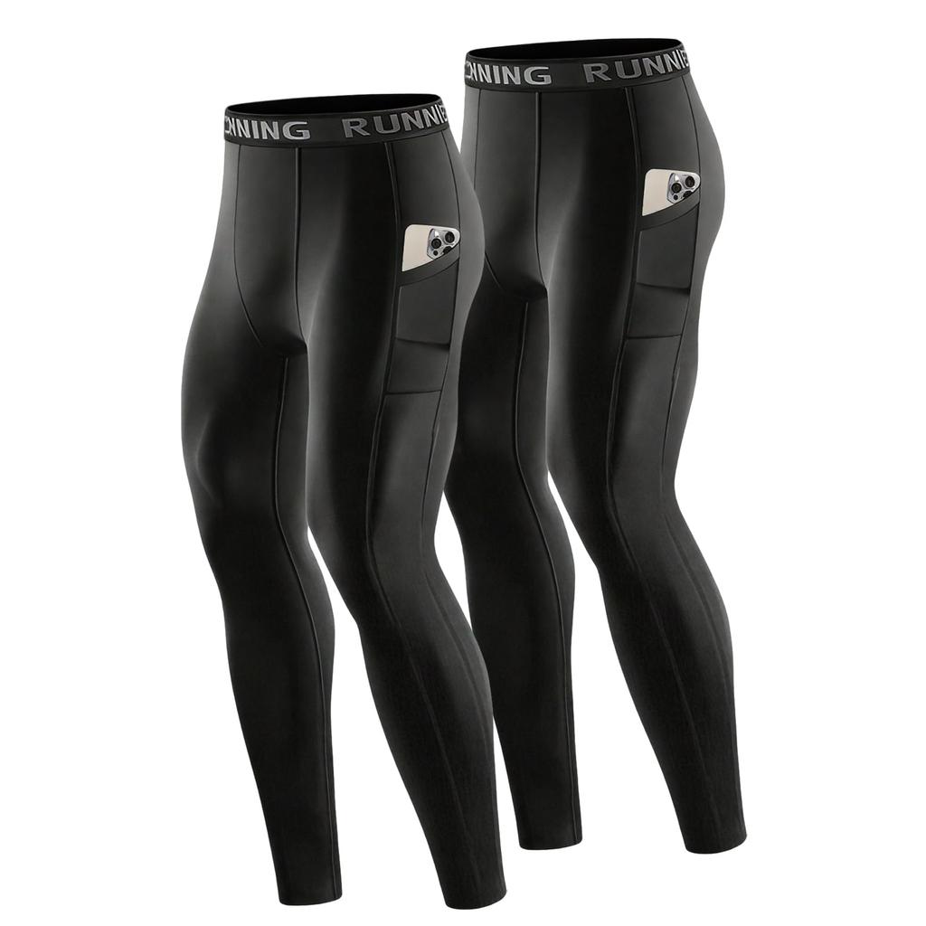 NEWEY Sports Compression Perfect for Outdoor Mountain and Size L Men's 2-Piece Tights, Leggings, Breathable, Sweat-Wicking, Quick-Drying, Activities,