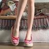 Fashion Sandals Women Summer Wear 2025 New Bow Round Toe High Heels Small Straw Platform Shoes