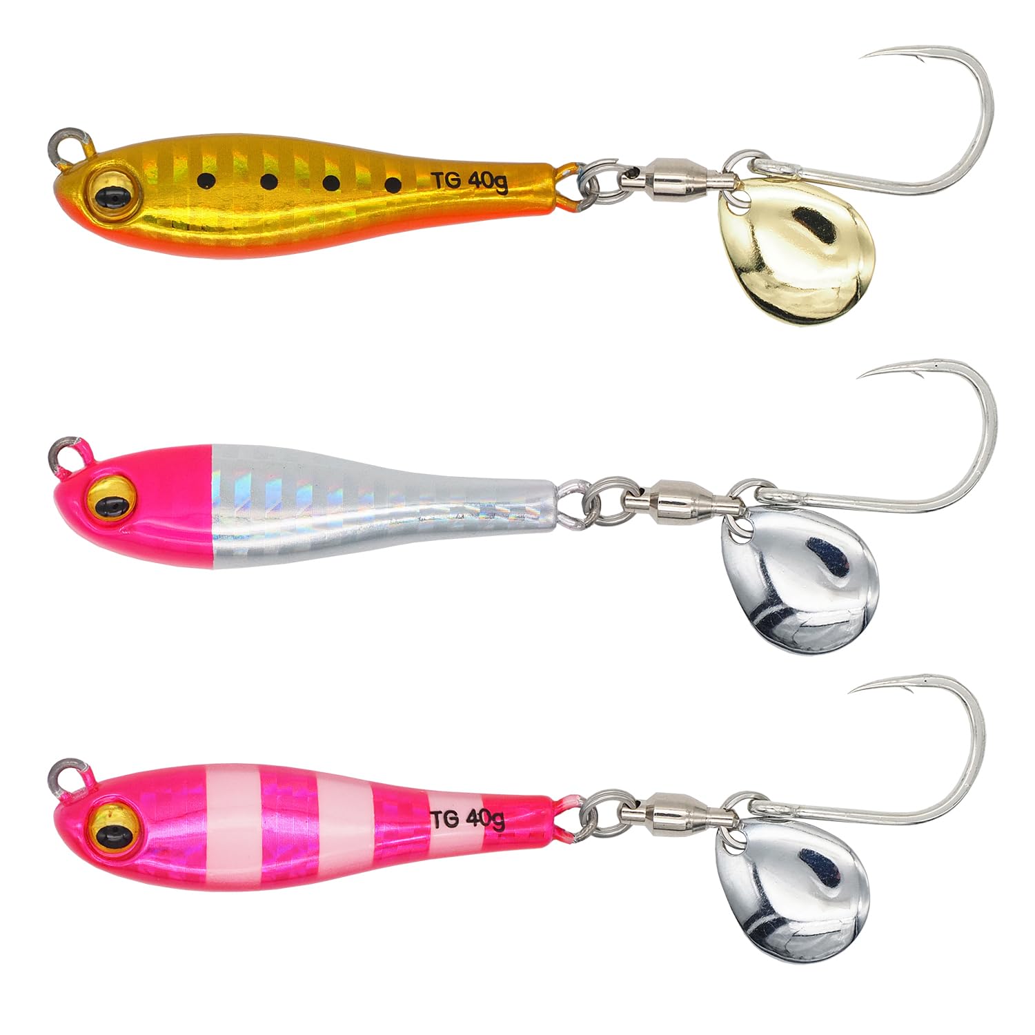 Metal Jig TG for Spanish Blade Tungsten 3 Color Spin Tail Magic Blade KOKO Lures Bluefish, Mackerel, Jig, Built-in, 30g, 40g, 60g, Set, Seabass,