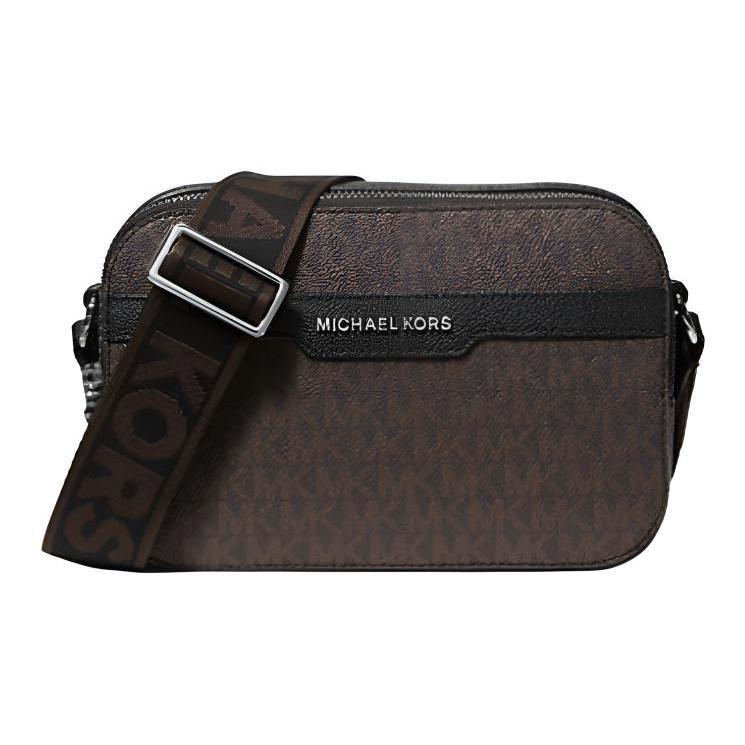 

Michael Kors Mk Hudson Logo Print Bronze Hardware Coated Canvas Camera Bag Crossbody Men bags Brown 33F5SMLC2B-BROWN Basic Set (Bag)