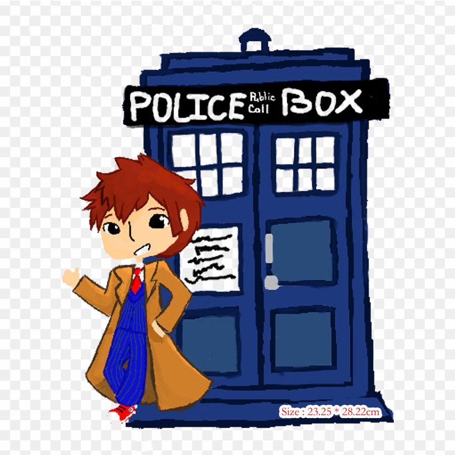 

Рисунок ТАРДИС, термопереносная печать, виниловые нашивки, наклейки для одежды, аппликации «сделай сам», моющиеся нашивки