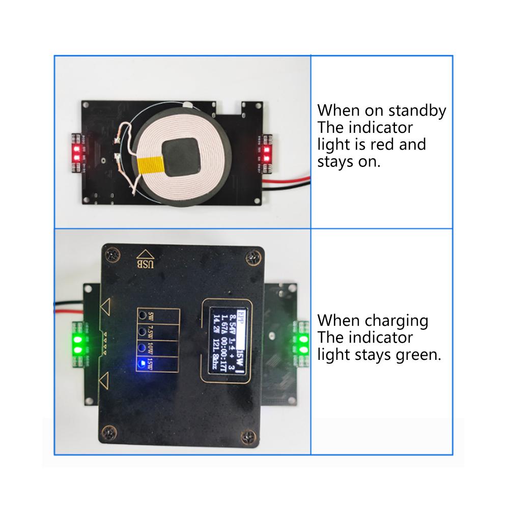 DC 10-24V 20W Car Wireless Charger Electric Vehicle Modification Mobile Wireless Charging Module with Temp Control Protection