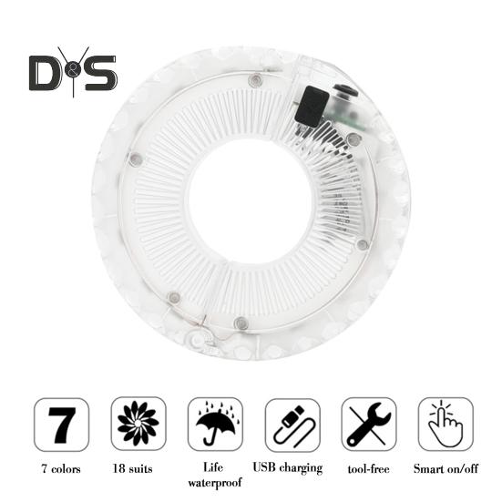 Světlo na kolo na kolo IP55 Vodotěsné Nabíjecí Nastavitelná Noční jízda Cyklistika Silnice Horské kolo Hub Paprsek LED Dekorační lampa