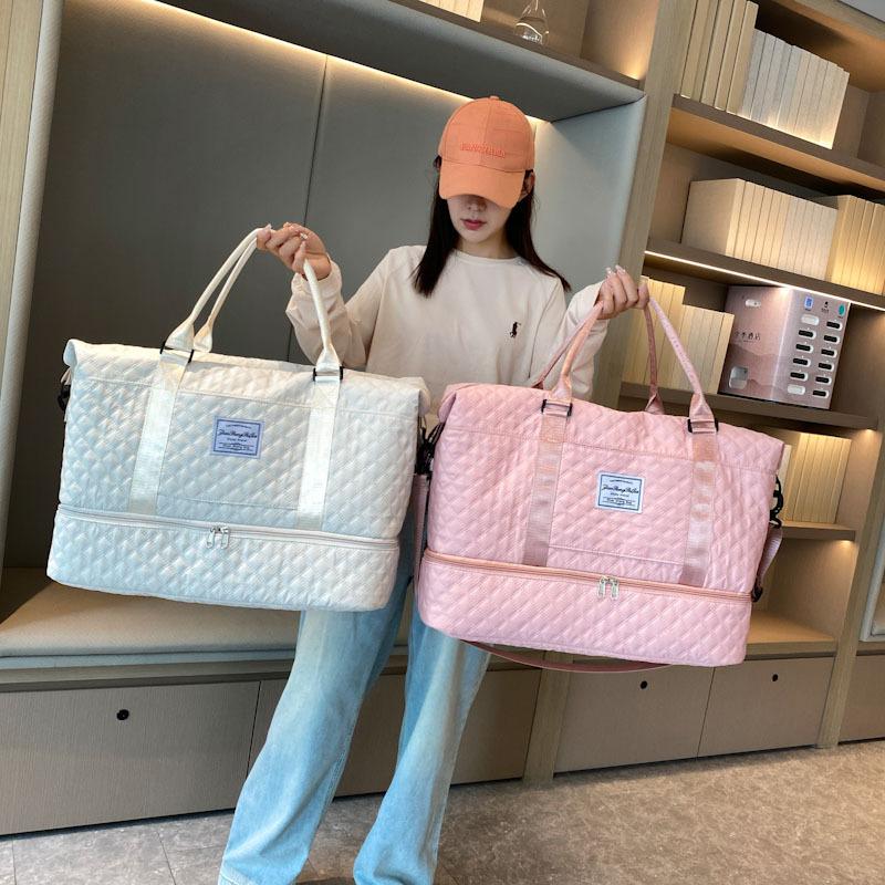 Travel Bag Rhomboid Dry And Wet Separate Sports Handbag Yoga Gym Bag