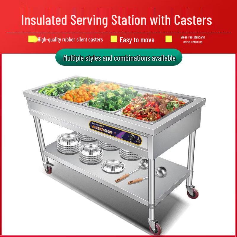 Commercial Fast Food Warming Cart