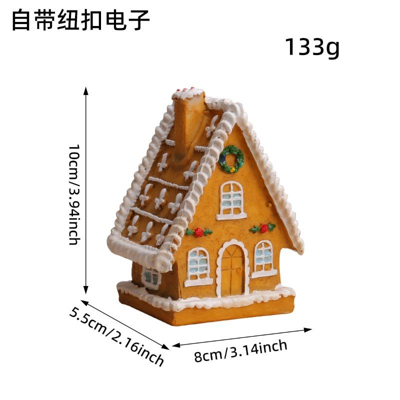 

Новый Рождественский Полимерный Маленький Домик Микро Ландшафт Светодиодный Светящийся Домик Рождественский Домик Настольное Украшение Рождественское Украшение